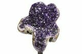 Amethyst Geode With Metal Stand - Uruguay #306901-1